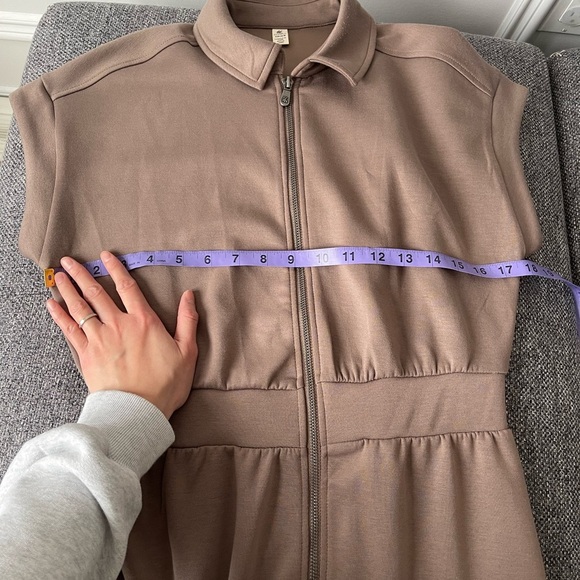 Kyodan Taupe Zip Up Dress - Picture 6 of 8